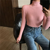 Women’s Ribbed Turtleneck Sweater Long Sleeve Warm Knit