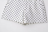 Women's Polka Dot Turtleneck Zipper Jacket with Pockets