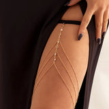 IngeSight.Z Pearl Tassel Thigh Chain Women Adjustable Leg