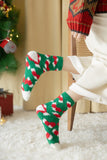 Christmas coral fleece warm and thick winter socks snowman floor socks