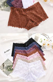2Pcs Lace Four Shorts Women's Panties Floral Underwear S-XL