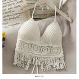 Crop Tops Retro Wild Hollow Tassel Sexy Women