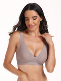 Women's Underwear Wire-Free Seamless Deep-V Full-Cup Bra