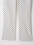 Women's Polka Dot Turtleneck Zipper Jacket with Pockets
