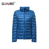 Women's Puffer Windproof Warm Lightweight Hoodless Duck Down Packable Winter Jackets/Coat