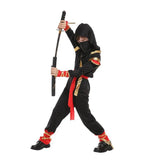 Kids Ninja Samurai Costume Set with Toy Sword Halloween Cosplay Outfit