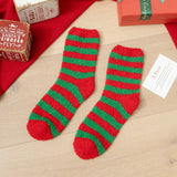 Christmas coral fleece warm and thick winter socks snowman floor socks