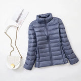 Women's Puffer Windproof Warm Lightweight Hoodless Duck Down Packable Winter Jackets/Coat