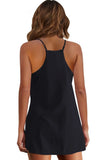 Summer Sleeveless Vest Dress Pocket Sports Short Skirt