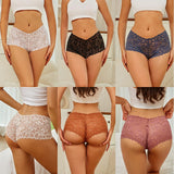 2Pcs Lace Four Shorts Women's Panties Floral Underwear S-XL