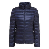 Women's Puffer Windproof Warm Lightweight Hoodless Duck Down Packable Winter Jackets/Coat