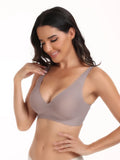 Women's Underwear Wire-Free Seamless Deep-V Full-Cup Bra