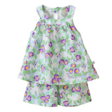 Toddler Girls Floral Sleeveless Tank Kids Summer Outfit