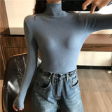 Women’s Ribbed Turtleneck Sweater Long Sleeve Warm Knit