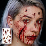 Halloween Scary Fake Scar Temporary Tattoo - Bloody Scratches Sticker