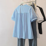 Women's Plus Size V-Neck Office Blouse French Chic Top
