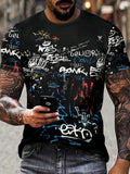 Camouflage-print stretch casual short-sleeved men's T-shirt