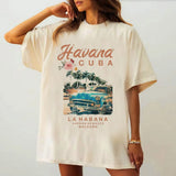 Cuba T-Shirt Women's Harajuku Classic Gothic Trendy Top Tees