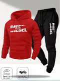 Mens Pullover Tracksuit Hoodie Pants Two-in-One Leisure Sweatshirt Outfit