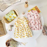 Sanlutoz Kids Girls Cotton Dress Short Sleeve Summer Style
