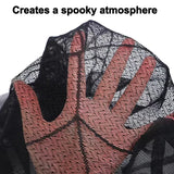 Black Bat Lace Halloween Tablecloth & Fireplace Mantel Scarf Cover