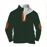 Men’s Half-Zip Hoodie – Thick Velvet Stand Collar Sports Pullover