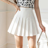 Women Pleated Skirts Summer High Waist Zipper JK Mini Skirts