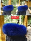 100% Real Fur Collar Women Raccoon Fur Scarf Warm Scarves Natural Fur Trim For Hood Man Coat Parkas Jackets Shawl Universal Down