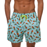 Summer Swimming Shorts Men Printing Fashion Polyester Swimsuit