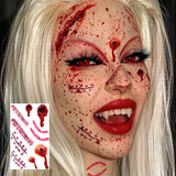 Halloween Scary Fake Scar Temporary Tattoo - Bloody Scratches Sticker