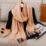 Women's Winter Cashmere Scarf Warm Pashmina Shawl Wrap