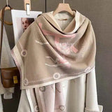 Luxury Winter Faux Cashmere Scarf Women fashionable Little horse thickened warm Shawl