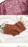 2Pcs Lace Four Shorts Women's Panties Floral Underwear S-XL