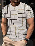 Camouflage-print stretch casual short-sleeved men's T-shirt
