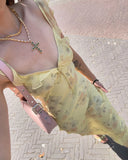 Women's Floral Print Maxi Dress Backless Summer Beachwear