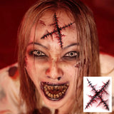 Halloween Scary Fake Scar Temporary Tattoo - Bloody Scratches Sticker