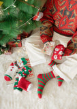 Christmas coral fleece warm and thick winter socks snowman floor socks