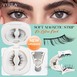 Soft Magnetic Eyelashes Reusable Natural Look 3D Lashes Easy-Apply Kit for Eye Makeup