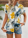 Flower Plant 3D Print Ladies Shirts Women's Short-Sleeve