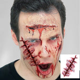 Halloween Scary Fake Scar Temporary Tattoo - Bloody Scratches Sticker