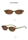 Women's Leopard Retro Oval Sunglasses Small Frame UV Eyewear