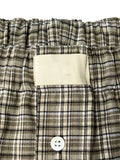 Women’s Y2K Retro Cleanfit Plaid Print Elastic Loungewear Loose Shorts