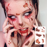 Halloween Scary Fake Scar Temporary Tattoo - Bloody Scratches Sticker