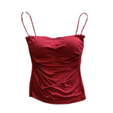 Women's Built-In Bra Spaghetti Strap Summer Camisole Top