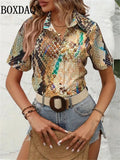 Flower Plant 3D Print Ladies Shirts Women's Short-Sleeve