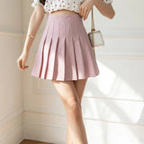 Women Pleated Skirts Summer High Waist Zipper JK Mini Skirts