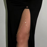 IngeSight.Z Pearl Tassel Thigh Chain Women Adjustable Leg