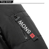 Men's Windproof Fleece Warm Detachable Hooded Parka Winter Jacket Solid Zipper Coat 6XL