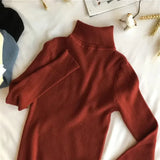 Women’s Ribbed Turtleneck Sweater Long Sleeve Warm Knit