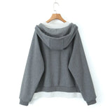 Fleece-lined Fake Two Pieces Hoodie Women Plus Size Winter Good Quality Keep Warm Casual Loose Hooded Raglan Sleeve Coat 8779